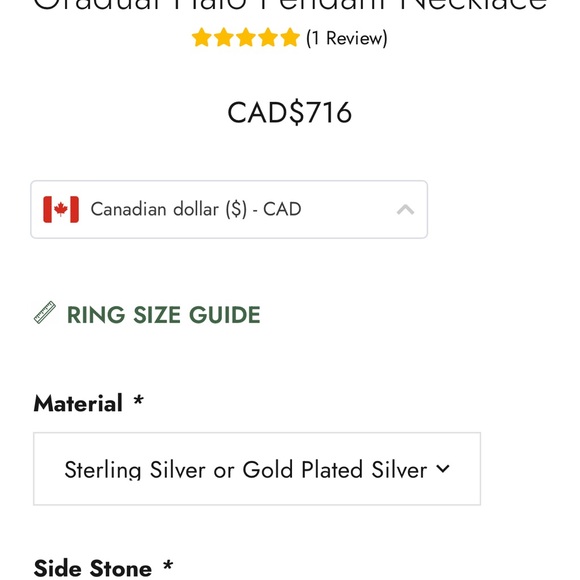 2+ carat moissanite pendant nexklace - Picture 6 of 7